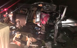 Hiện trường kinh hoàng vụ tai nạn giữa ô tô 16 chỗ và xe tải khiến 8 người tử vong lúc rạng sáng