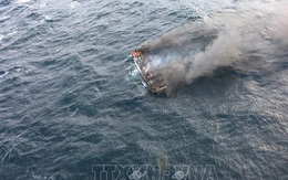 Cháy tàu có 10 người Việt ở Hàn Quốc, không ai bị thương nặng