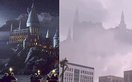 Tòa lâu đài Hogwarts nổi tiếng bất ngờ xuất hiện giữa trời, mờ ảo sau màn mây khiến dân mạng được phen xôn xao