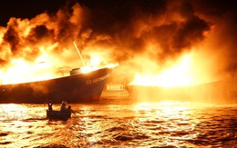 Hỏa hoạn bao trùm 3 tàu, xuồng ở Cam Ranh, thiệt hại ban đầu 14 tỷ đồng