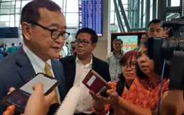 Chủ tịch đảng đối lập Sam Rainsy tuyên bố sẽ quay trở lại Campuchia