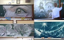Dân mạng trầm trồ trước tài năng vẽ của học sinh Nhật Bản: Chỉ phấn trắng, bảng xanh cũng tạo nên những “tuyệt phẩm” thế này đây!