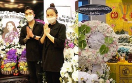 Khánh Đơn cùng vợ đến viếng ca sĩ Phi Nhung, Trường Giang - Nhã Phương, Tóc Tiên cùng dàn sao Vbiz gửi hoa chia buồn