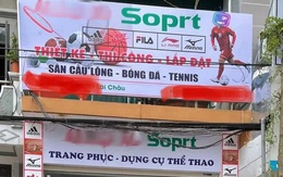 Cửa hàng thể thao đặt biển hiệu to đùng, dân tình phát tức vì sai từ Tiếng Anh cơ bản, chủ tiệm coi như mất toi chục triệu