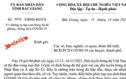 Không tụ tập xem bóng đá để phòng, chống dịch Covid-19