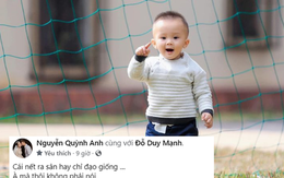 Quỳnh Anh dí dỏm khoe ảnh con trai "chỉ đạo" giống hệt bố Duy Mạnh, vợ Văn Đức lo chuyện "xây sửa" dù đang mang bầu