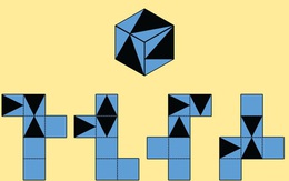 Test nhanh IQ trong 3 giây: Mảnh ghép nào gấp lại thành khối hình lập phương?