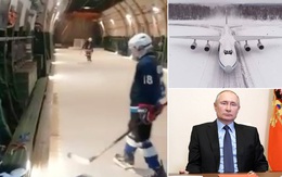 Video quân đội Nga lắp sân trượt băng trên máy bay vận tải