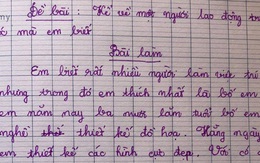 Bài văn của cậu nhóc Tiểu học: Tả bố 'lao động trí óc', nhưng câu chốt 'bẻ lái' ngoạn mục khiến dân tình cười lăn