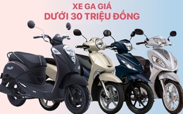 Dưới 30 triệu đồng, chị em sẽ mua được xe ga gì?