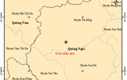 Liên tiếp xảy ra 2 trận động đất tại Quảng Ngãi