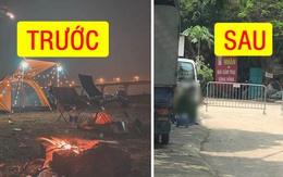Xôn xao thông tin bãi cắm trại hot nhất Hà Nội dưới chân cầu Vĩnh Tuy tạm thời bị đóng cửa, lý do khiến dân tình nhất loạt ủng hộ