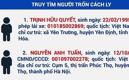 Tây Ninh thông báo khẩn tìm người trốn cách ly tập trung