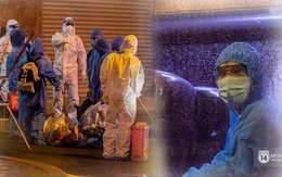 Chùm ảnh: Đoàn xe chở bệnh nhân Covid-19 nối đuôi nhau đến Bệnh viện dã chiến ở Sài Gòn trong cơn mưa đêm