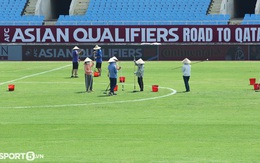 Mặt cỏ sân Mỹ Đình được chăm sóc kĩ trước trận Việt Nam gặp Australia
