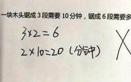 Toán lớp 2: Cưa mảnh gỗ thành 3 phần mất 10 phút, vậy cưa thành 6 phần mất bao lâu? 90% người lớn phải hoài nghi chính mình khi đọc đáp án