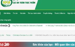 Cảnh báo sản phẩm thực phẩm bảo vệ sức khỏe Nam Á Cường Thận chứa chất cấm