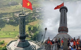 Cột cờ Lũng Cú ngày cuối tuần: Du khách đông nghịt, kiên nhẫn chờ để có những bức ảnh "để đời"