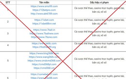 Công bố 98 website có dấu hiệu vi phạm pháp luật, liên quan đến cá độ