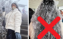 Thực hư hình ảnh cô gái ở Fansipan bị tuyết phủ kín tóc đang viral, khoan lên Sa Pa săn tuyết kẻo bị hớ!