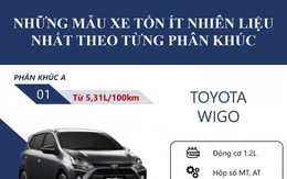 Top những mẫu xe tốn ít xăng nhất theo từng phân khúc