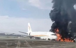 Clip: Máy bay Trung Quốc gặp sự cố, lao khỏi đường băng rồi bốc cháy dữ dội khiến nhiều hành khách bị thương