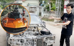 Nhóm bạn trẻ Quảng Ninh hồi sinh chiếc ô tô nát 30 năm tuổi, chế thành 'siêu phẩm' Pagani Huayra giống xe Minh Nhựa