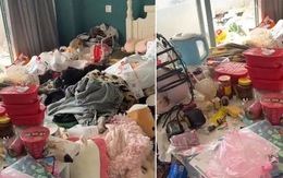 Thuê nhà nghỉ ở liền 2 tháng, cặp khách nữ biến căn phòng thành bãi rác khổng lồ