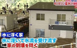 Nhật Bản phát minh nhà chống lũ có thể nổi trên mặt nước