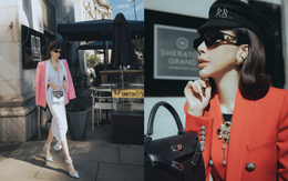 Phong cách thời trang của hoa hậu Hoàng Dung trên đường phố London