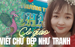 Cô giáo tiểu học khoe tài viết chữ "rồng bay phượng múa", dùng phấn bảng mà đẹp như vẽ tranh