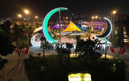 Công viên hiện đại nhất quận Long Biên lung linh sắc màu trước ngày khánh thành