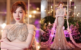 Bảo Thy hóa công chúa lộng lẫy trong dạ tiệc của vợ diễn viên Chi Bảo