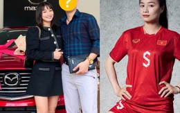 Hotgirl bóng đá Hoàng Thị Loan được bạn trai tin đồn lái xe tiền tỉ đến đón sau khi ĐT nữ Việt Nam về nước