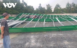 Sập nhà kho đang xây ở Tiền Giang, 2 người bị thương