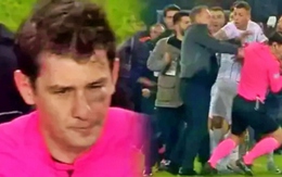 Chủ tịch đội bóng lao xuống sân đấm tím mắt trọng tài