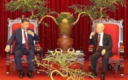 Tổng Bí thư Nguyễn Phú Trọng mời Tổng Bí thư, Chủ tịch nước Trung Quốc Tập Cận Bình trà đặc biệt
