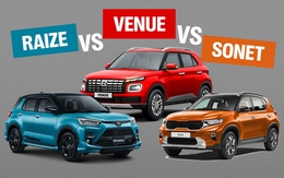 Gần 600 triệu chọn Hyundai Venue, Kia Sonet hay Toyota Raize, bảng so sánh này cho thấy sự khác biệt của 3 xe ở 5 hạng mục