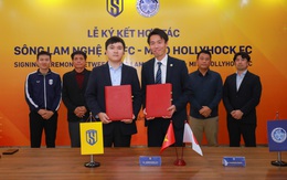 CLB SLNA chính thức ký kết hợp tác với CLB Mito Hollyhock