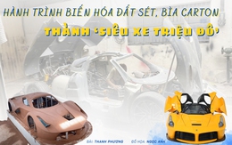 Hành trình biến hóa đất sét, bìa carton thành ‘siêu xe triệu đô’