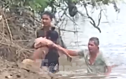 CLIP: Cứu sống bé gái 13 tuổi hai lần nhảy sông Đồng Nai tự tử