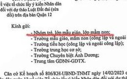 TP HCM: Sự thật về văn bản lấy ý kiến trẻ mẫu giáo, mầm non về dự thảo Luật Đất đai