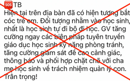 Hà Nội: Tin đồn ''bắt cóc trẻ em'' tại quận Hoàng Mai là bịa đặt