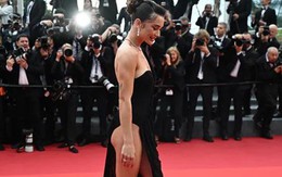 Á hậu diện váy cắt xẻ lộ vòng ba ở thảm đỏ Cannes