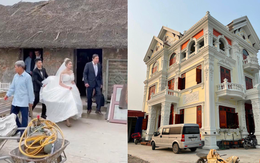 Sự thật clip cô dâu làm đám cưới ở nhà tranh đơn sơ, kế bên là biệt thự 'khủng'