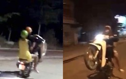 'Quái xế' không bằng lái đánh võng, bốc đầu xe náo loạn khu phố ở Gia Lai