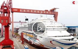 Trung Quốc xuất xưởng siêu du thuyền tự đóng nặng hơn 130.000 tấn