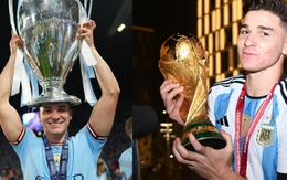 Julian Alvarez đi vào lịch sử bóng đá cùng ĐT Argentina và Man City