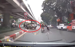 Pha đánh lái của tài xế bán tải trên phố Hà Nội khiến bao người hoảng hốt