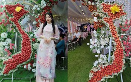 Độc lạ cổng cưới bằng vải thiều của cô dâu Lục Ngạn